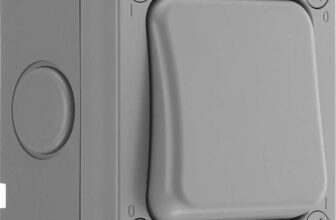 BG Electrical Outdoor Single Wall Switch with LED Indicator, Double Pole, Weatherproof Storm