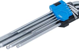 BGS 790 L-Type Wrench Set Extra Long Internal Hexagon / internal Hexagon with Ball Head 1.5 – 10 mm 9 pcs.