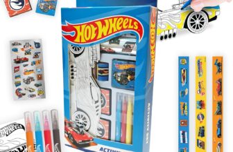 BLADEZ Hot Wheels Activity Set, Arts and Crafts, Licensed Stationary Set with pens and Stickers, 150 Pieces, Creative Maker Kitz Toyz