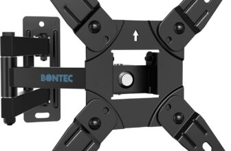 BONTEC TV Wall Bracket for 13-42 Inch LED LCD OLED Flat & Curved TVs up to 20KG, Full Motion Articulating Mount with Tilt, Swivel, Extension, Max VESA 200x200mm, TV Wall Mount for Home and Office Use
