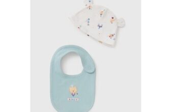 Baby Blue Layette Hat & Bib Set (Newborn-6mths)