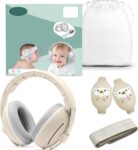 Baby Ear Defenders, Warm Gray Shell, Warm Gray Headband, 2-In-1 Childrens Ear Protector, Baby Noise Cancelling Headphones, Used For Noise Reduction To Prevent Hearing Loss