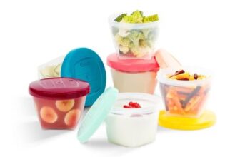 Babymoov Babybol Airtight Baby Food Containers, 180 Ml, Pack 6
