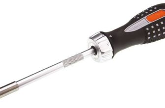 Bahco 808050 1/4 Ratcheting Bit Holder Screwdriver with 6 Bits