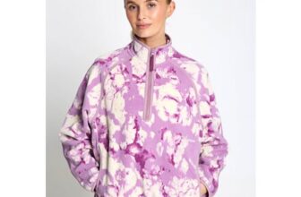 Bamburgh Printed Half Zip Funnel Neck Fleece