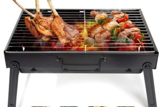 Barbecue Grill, AGM Charcoal Grill Portable Folding BBQ Grill Barbecue Desk Tabletop