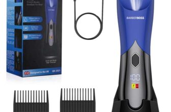 BarberBoss Balls Trimmer Men, Pubic Hair Trimmer for Men, Groin & Body Shaver, Body Groomer, Intimate Hair Clippers