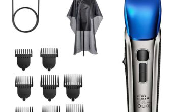 BarberBoss Mens Hair Clippers & Beard Trimmer Grooming Kit, Up To 3hrs, 4-Speed Settings, Ceramic Blades, USB Rechargeable, Waterproof