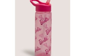 Barbie Kids Pink Water Bottle