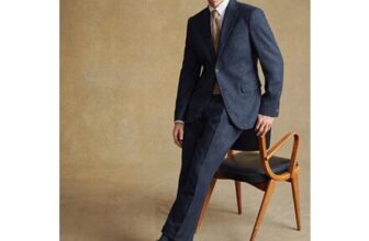 Barbour Blue Donegal Slim Fit Suit Jacket