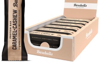 Barebells Protein Bars – 12 Count, 20g High Protein Treats Sugar Free Chocolate Nutrition Bar, Low Carb On The Go Breakfast or Post-Workout Snack (Caramel Cashew)