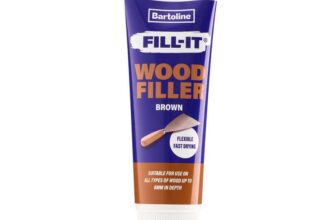 Bartoline Ready Mixed Wood Filler Brown 330g Flexible, Paintable Wood Repair for Interior & Exterior