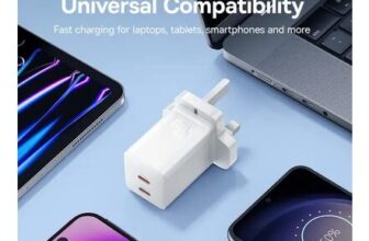 Baseus GaN5 Pro 40W USB-C Fast Charger UK Moon White