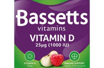 Bassetts Vitamins Adult Vitamin D Apple and Raspberry Flavour 30 Gummy Pastilles 15% off coupon First & S £3.37