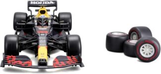 Bburago 1:24 RED BULL TOY TYRE CHANGING RACING CAR (2021) VERSTAPPEN PLAYSET, 26 x 11 x 9 cm