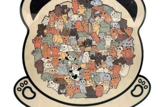 Bear-Shaped 135-Piece Wooden Jigsaw Puzzle