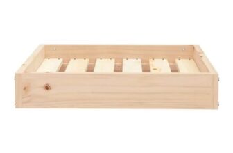 Beautiful Dog Bed 51.5x44x9 Cm Solid Wood Pine