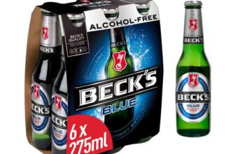 Becks Blue Non-Alcoholic Beer, 6 X 275ml
