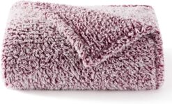 Bedsure Fleece Sherpa Throw Blanket – Super Soft, Cozy & Warm Fluffy Blanket for Sofa and Bed, Single, Red, 130x150cm