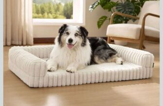 Bedsure Orthopedic Dog Bed Large – 106 x 76 x 18cm – Cream – Sold by Bedsure Comfy Pet / FBA