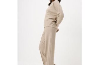 Beige Soft Touch Co Ord Trousers