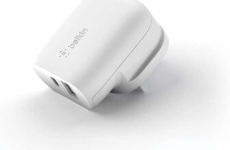 Belkin 37W USB Type C PPS PD Dual Port Wall Phone Charger, Power Delivery 25W USB C Port and 12W USB A Port