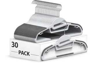 Belofay White Plastic Coat Hangers Non Slip Heavy Duty (use code SAVER15 to get 15% off)