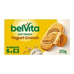 Belvita 5 X 50.6g Yogurt Crunch Multipack Cereal Biscuit Snack Bars