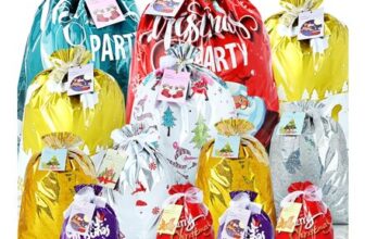 Benpen 20 Pack Christmas Gift Bags with Tags and Ribbon