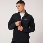 Berghaus Mens Arnside Half Zip Fleece Black – Size Large Only