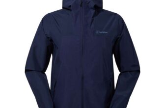 Berghaus Mens Deluge Pro 3.0 Waterproof Jacket (Navy / Green – Sizes S-XXL) – With Code for Members