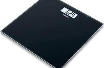 Beurer GS10 Digital Glass Bathroom Scale with Easy To Read Display, Black
