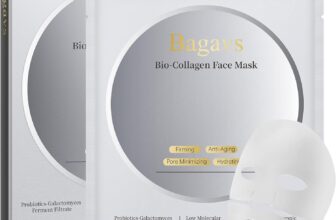 Bio Collagen Face Mask Overnight Hydrating Mask for Skin Care, Pore Minimizing, Anti-Aging, Pack of 4