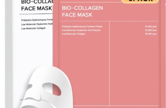 Bio Collagen Mask, Overnight Hydrogel Masks, 5 Piece for Glass Skin Radiance, Real Deep Night Face Mask (Pink)
