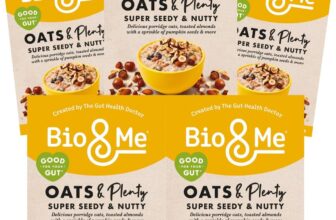 Bio&Me: Super Seedy & Nutty Gut-Loving Porridge 5-Pack (5 x 400g Total) / Vegan, No Added Sugar, High Fibre, Breakfast