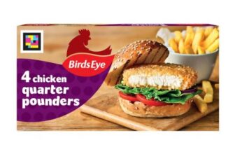 Birds Eye 4 Chicken Quarter Pounders Burgers 454g