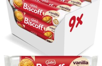 Biscoff Sandwich Biscuits With Vanilla Cream Filling – 15 Sandwich Biscuits Per Pack – 9x150g
