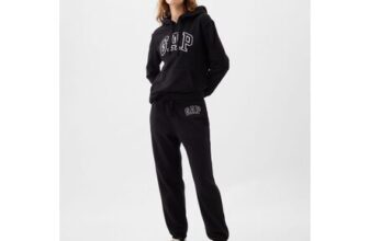 Black Cuffed Logo Fleece Joggers