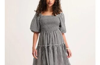 Black Gingham Dress