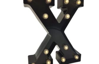 Black LED Alphabet Marquee Letters, 26, Battery-Powered, Party Decor