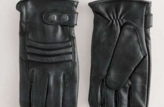 Black Leather Biker Gloves (Sizes S – XL) Free C&C