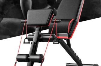 Black Multifunctional Training Bench SteelPUSponge – With Code – Sold by StarRoam Store