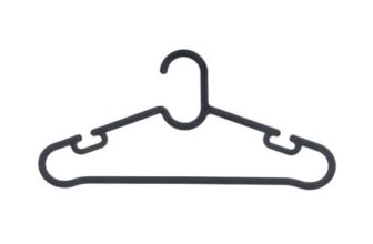Black Plastic Hangers, Pack of 40