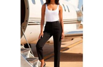 Black Straight Leg Angela Stretch Trouser