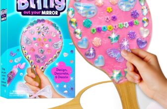 Bling Out Your Mirror DIY Craft Kit for Kids -Decorate Your Own Wooden Mirror 6 7 8 9 10 Year Old Gifts for Girls Crafts Gift Set for Girls Ages 6 Birthday Presents Girl Toy Easter Gifts for Kids