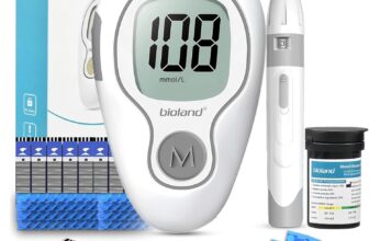 Blood Glucose Monitor Kit,High Accuracy Blood Sugar Monitor with 50 Test Strips,50 Lancets,1 Blood Glucose Meter,No Coding, Home Blood Glucose Monitoring Kit