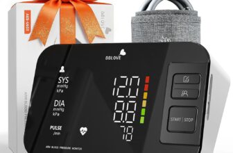 Blood Pressure Monitors for Home Use, Rechargeable Upper Arm Blood Pressure Machine with Voice Switch, 22-42cm Wide Cuff, 2-User Memory & LED Display, Portable BP Monitor, Birthday Gifts for Family