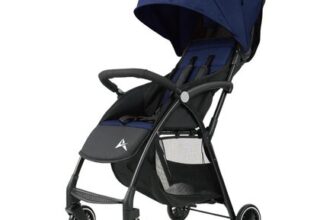 Blue Alivio Lightweight Folding Baby Stroller with Mosquito Net Grey