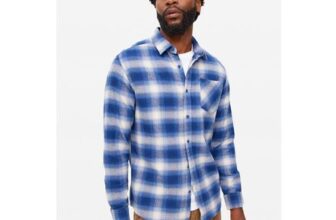 Blue Brushed Cotton Long Sleeve Shirt XXLtuc146156585