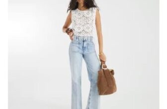 Blue High Waisted Front Pocket Wide Leg Jeans